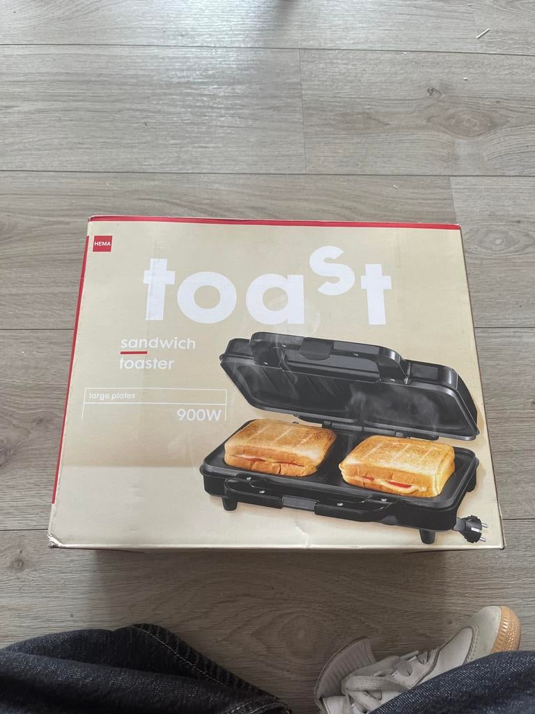 Hema Sandwich Toaster 900W - Grote Platen, Ophalen, Nieuw