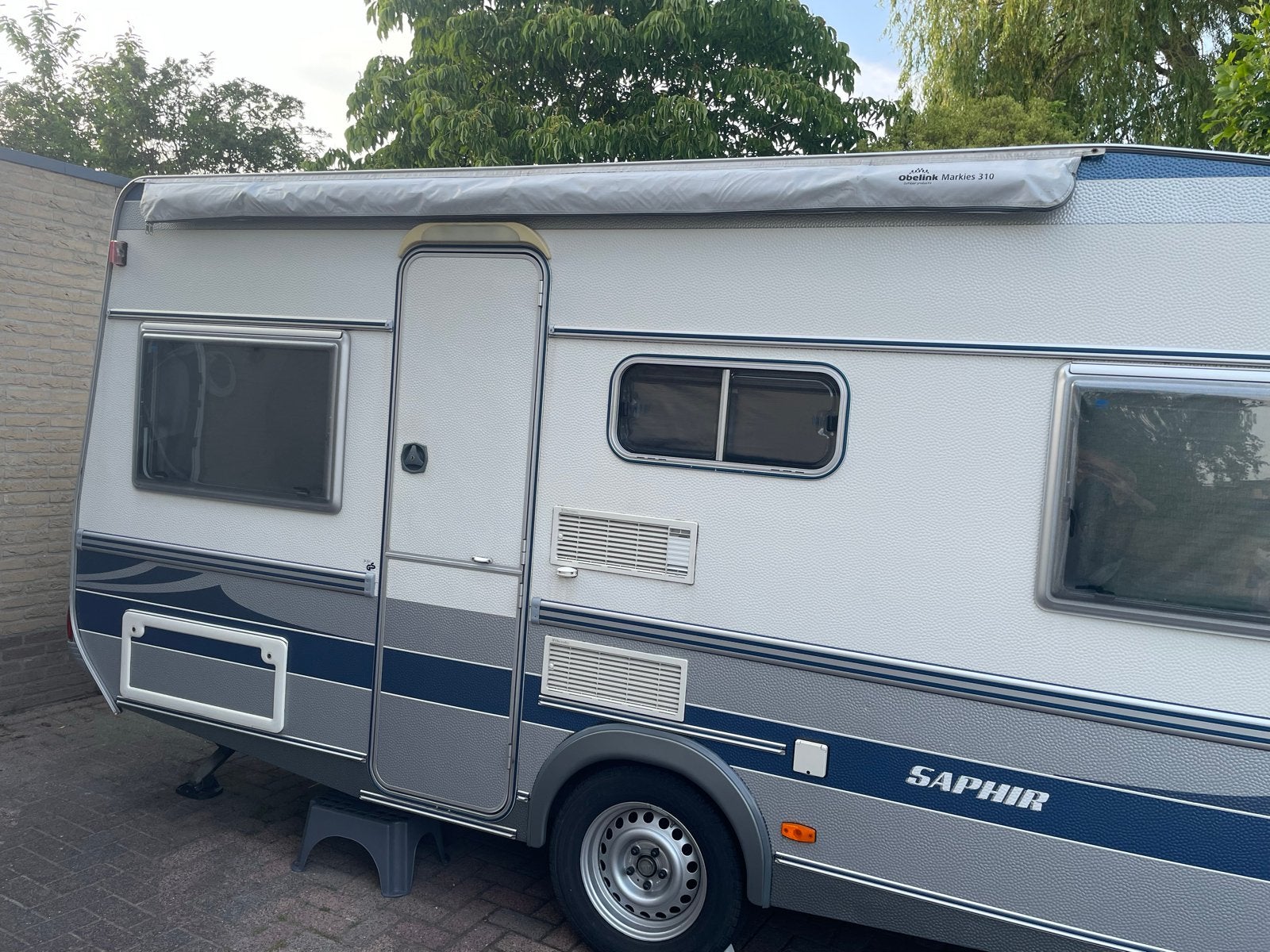 Obelink Markies 310 Grey zakluifel, Caravans en Kamperen, Caravan accessoires, Gebruikt, Ophalen