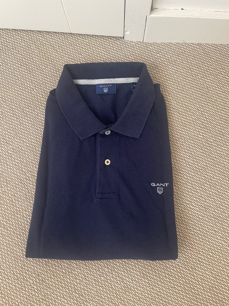 Gant polo donkerblauw Maat XL., Blauw, GANT, Maat 56/58 (XL), Ophalen of Verzenden