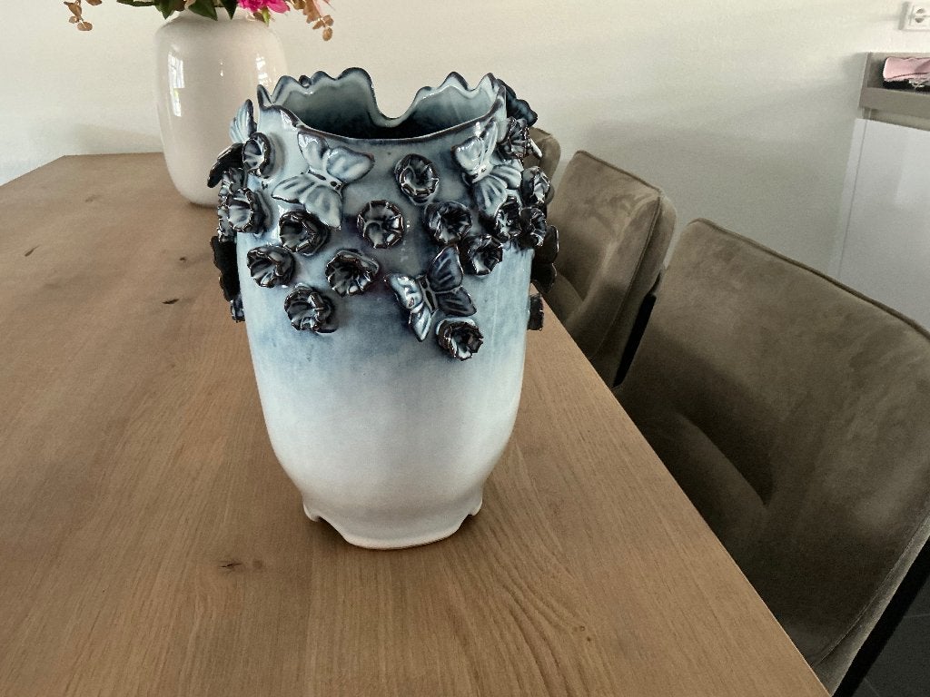 Vaas, Huis en Inrichting, Woonaccessoires | Vazen, Ophalen, 29 cm, Zo goed als nieuw, Steen/keramiek