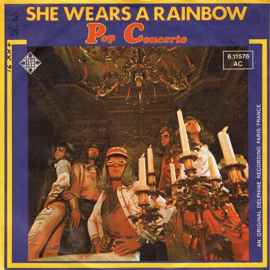 POP CONCERTO  -  She wears a rainbow, Gebruikt, 7 inch, Single, 1970 - 1979