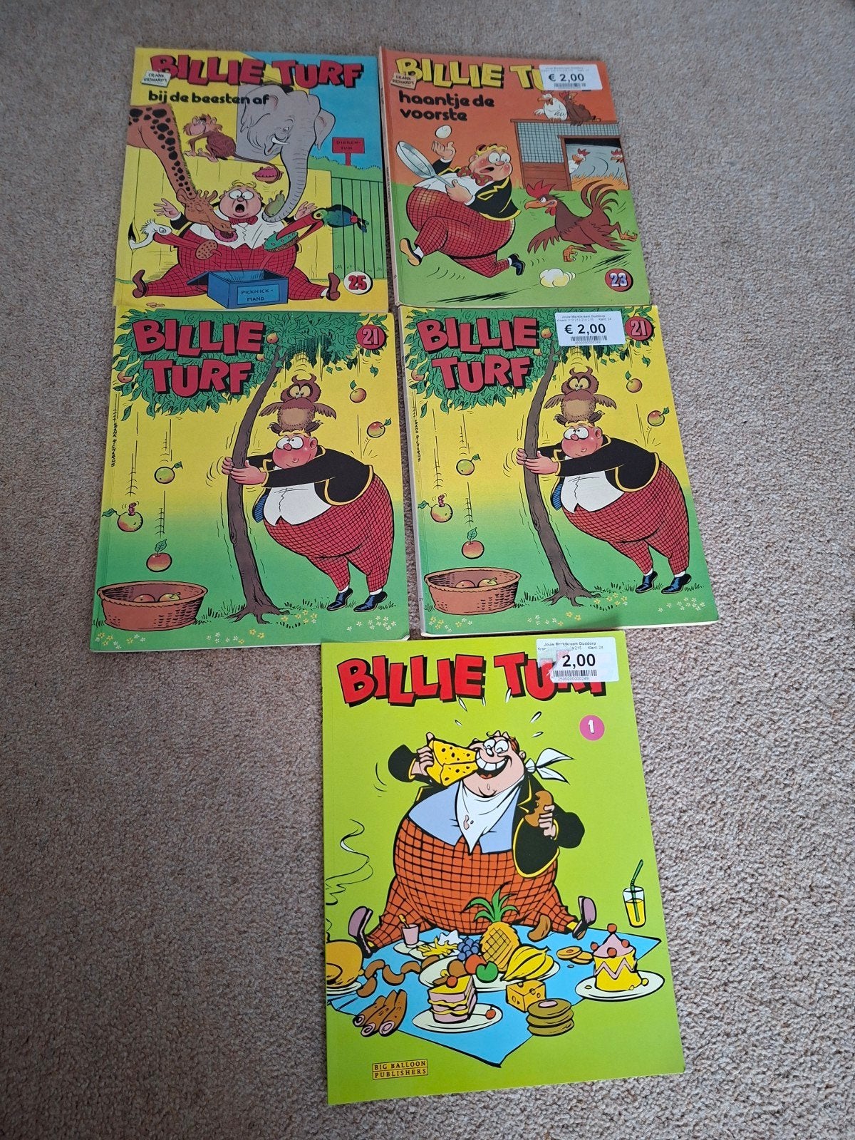 Billie Turf stripboeken - deel 1, 21, 23, 25, Meerdere stripboeken, Ophalen of Verzenden, Gelezen, Gerrit de Jager