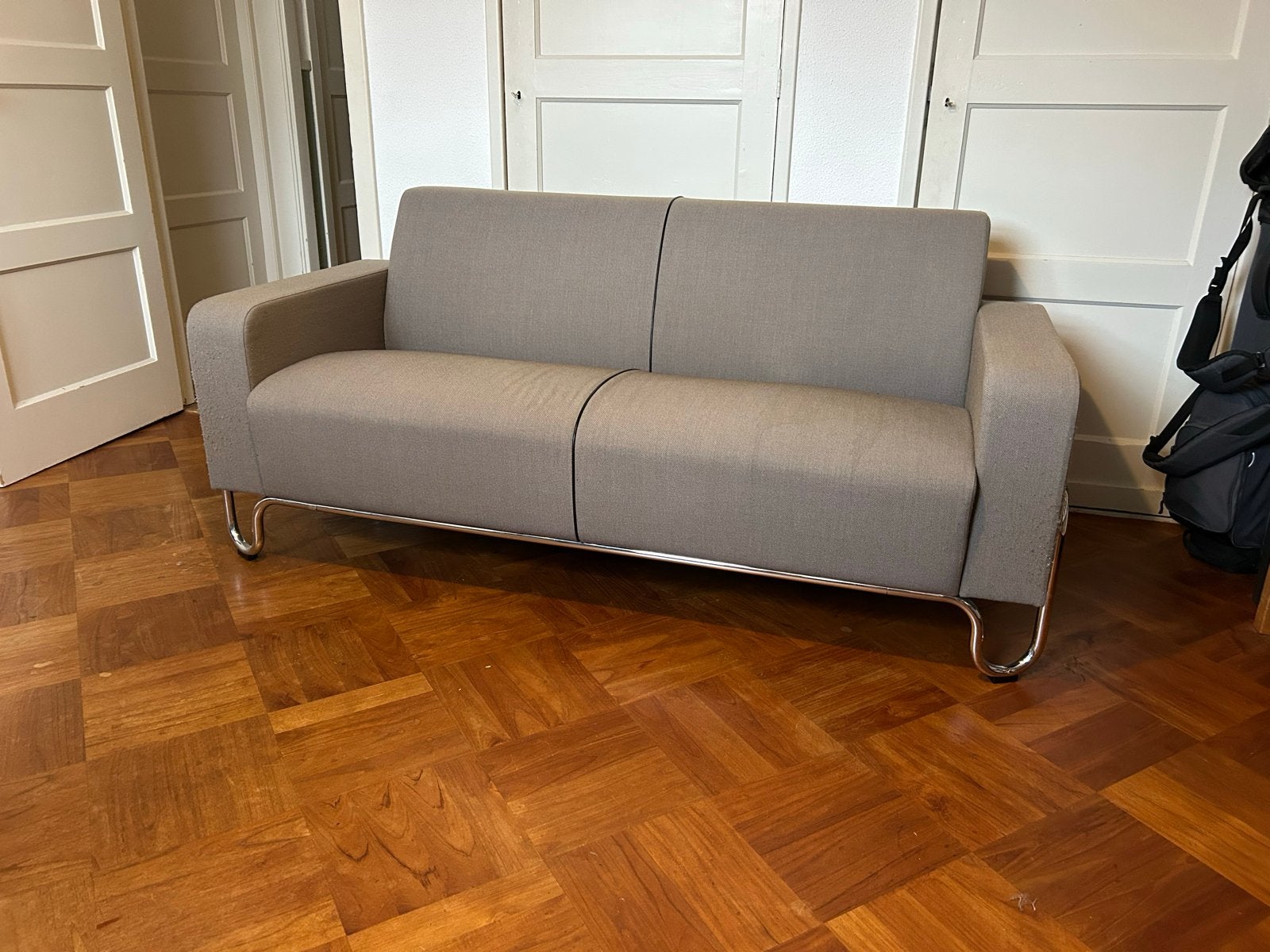 Originele Gispen bank - herstoffering nodig, Huis en Inrichting, Ophalen, Gebruikt, 150 tot 200 cm, Tweepersoons