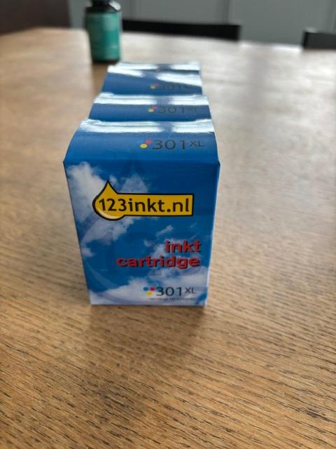 123 inkt cartridge nieuw kleur 301 XL 4 stuks, Ophalen of Verzenden, Nieuw, Cartridge, 123inkt.nl
