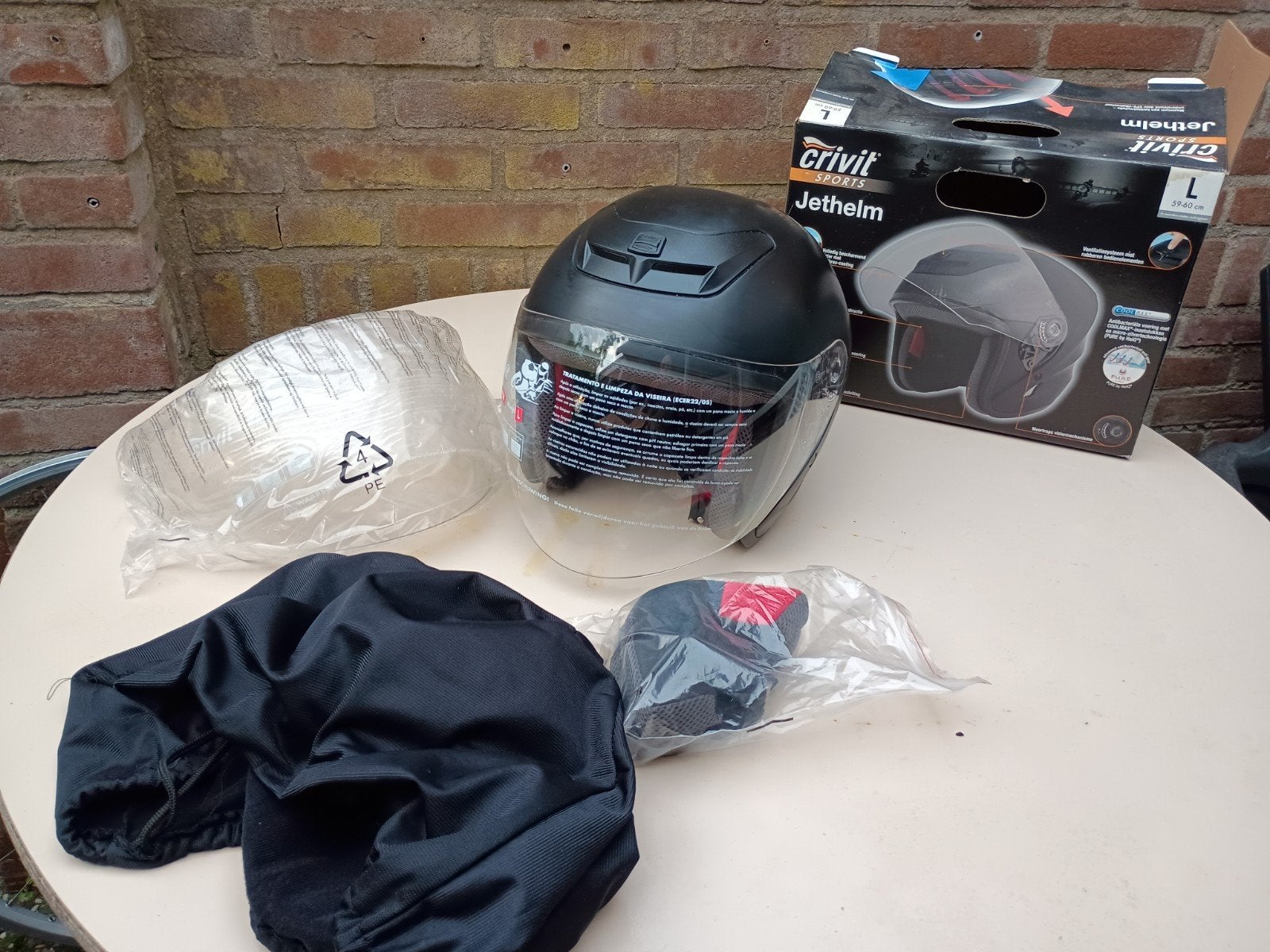 Crivit Sports Motorfiets Jethelm L59-60 - Nieuw, Ophalen of Verzenden, Jethelm, Overige merken