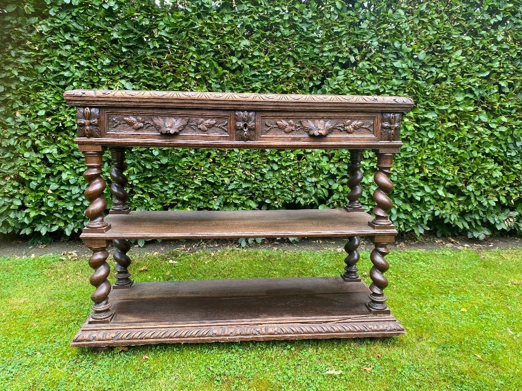 Wandmeubel/sidetable, Ophalen, Gebruikt, Eikenhout, 100 tot 150 cm