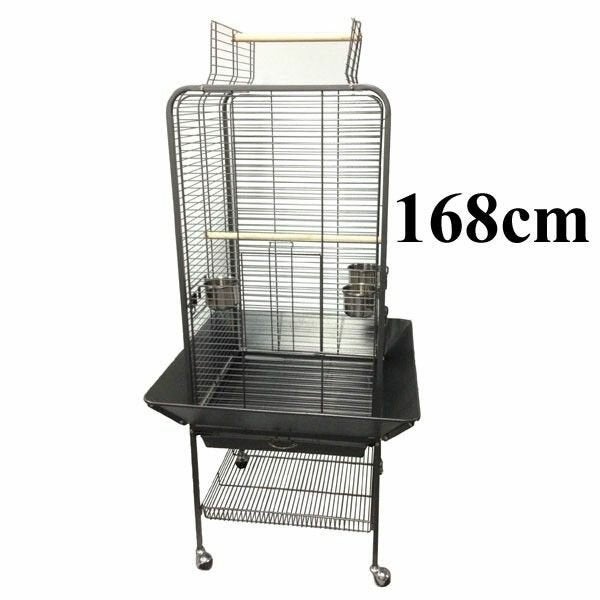 Papegaaienkooi Rosso - Vogelkooi met wielen - 59x59x150 CM, Dieren en Toebehoren, Ophalen of Verzenden, Nieuw, Metaal, Vogelkooi
