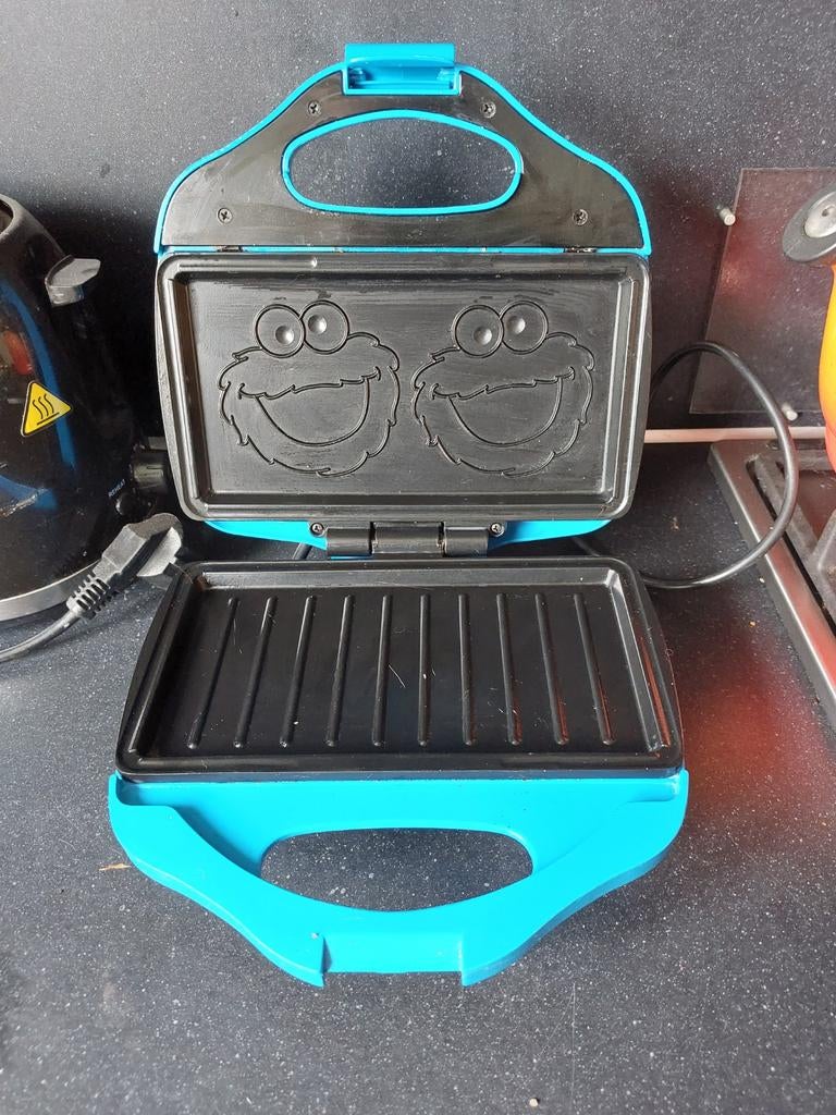 Koekiemonster Tosti-apparaat - Maak vrolijke tosti's!, Ophalen of Verzenden, Gebruikt