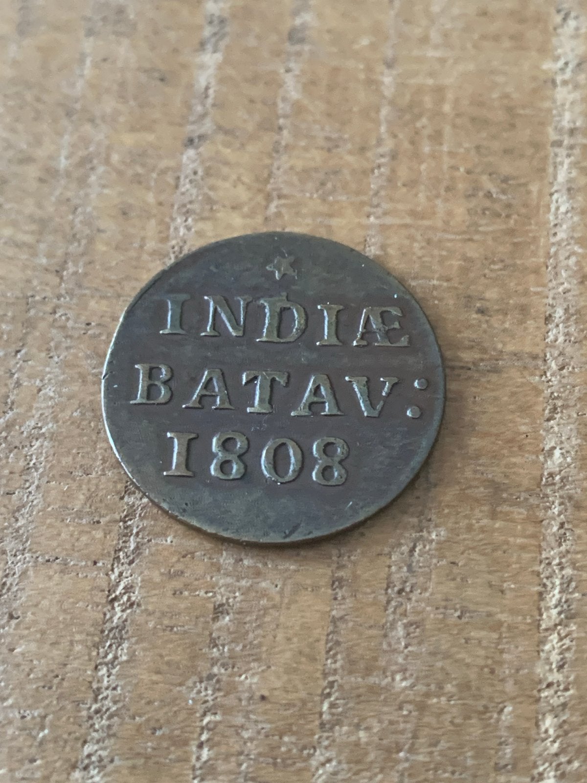 Munt 1 Historische 5/16 G. munt uit Nederlands-Indië, 1808, Postzegels en Munten, Munten | Nederland, Ophalen, Vóór koninkrijk