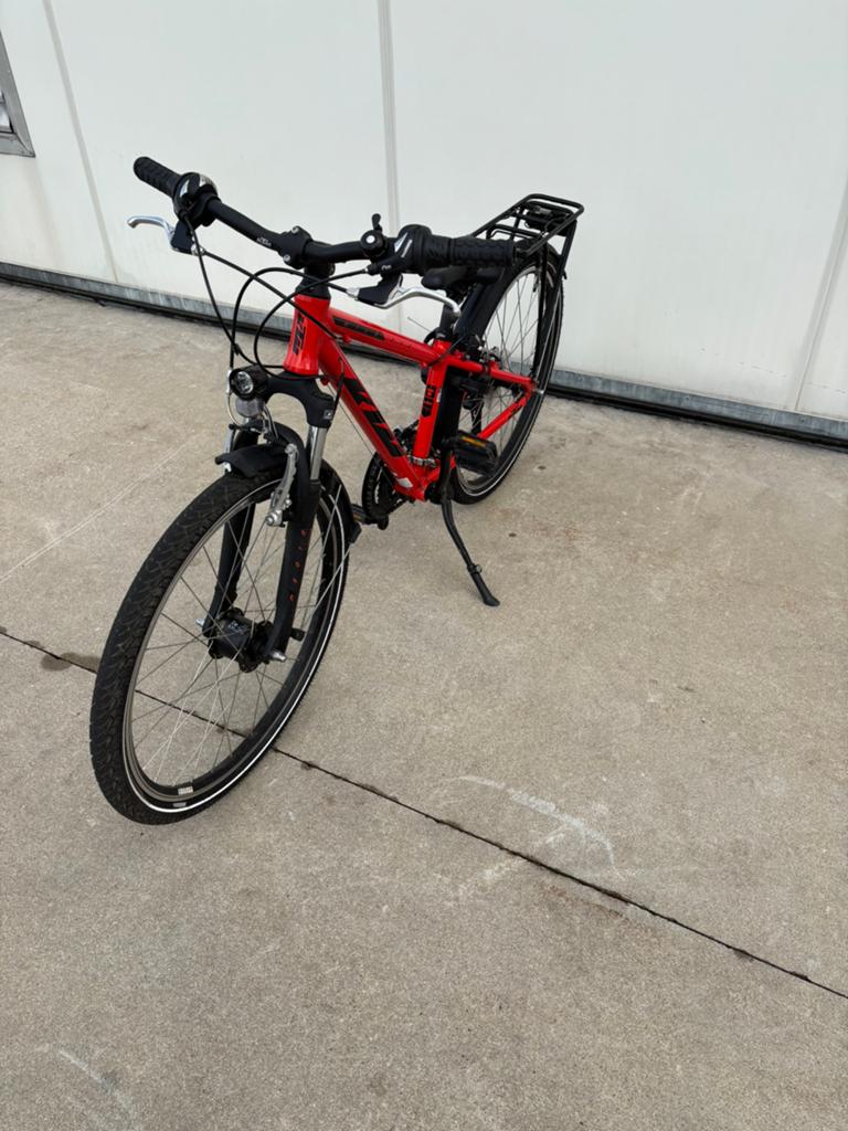 Oranje KTM kinderfiets, Fietsen en Brommers, Ophalen, Zo goed als nieuw, Velgrem, 16 tot 20 inch