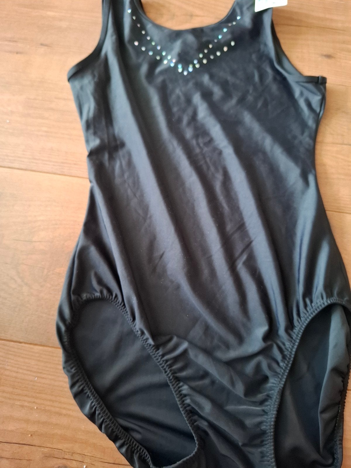 Nieuw Turnpakje Zwart met Strass Steentjes - Decathlon, Zwart, Nieuw, Maat 36 t/m 42, Ophalen of Verzenden