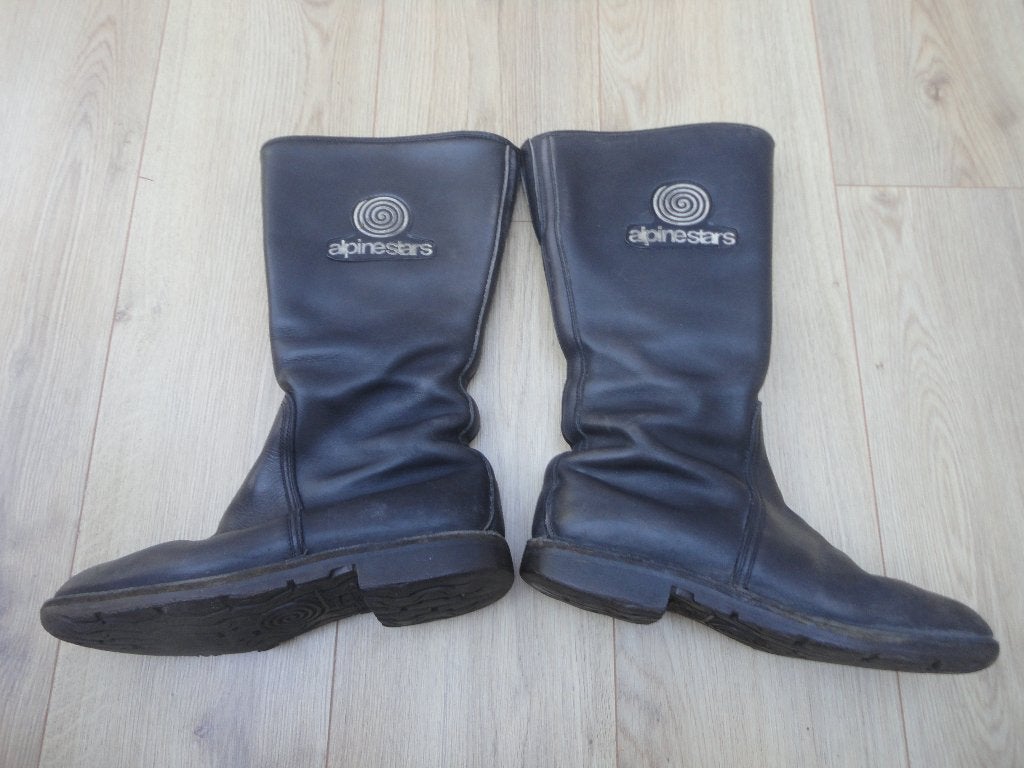 Zwarte lederen motorlaarzen Alpinestars maat 43, Motoren, Dames, Ophalen of Verzenden, Alpinestars, Laarzen