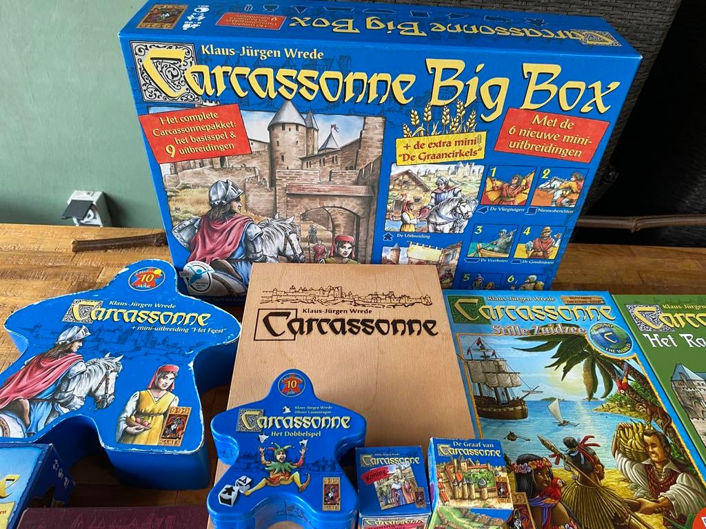 Carcassonne verzameling, oude artwork, diverse uitvoeringen, Hobby en Vrije tijd, Gezelschapsspellen | Bordspellen, Ophalen of Verzenden