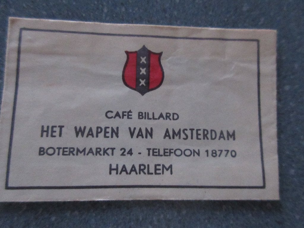 3 x Haarlem, café-billard Het Wapen van Amsterdam, Verzenden, Nederland