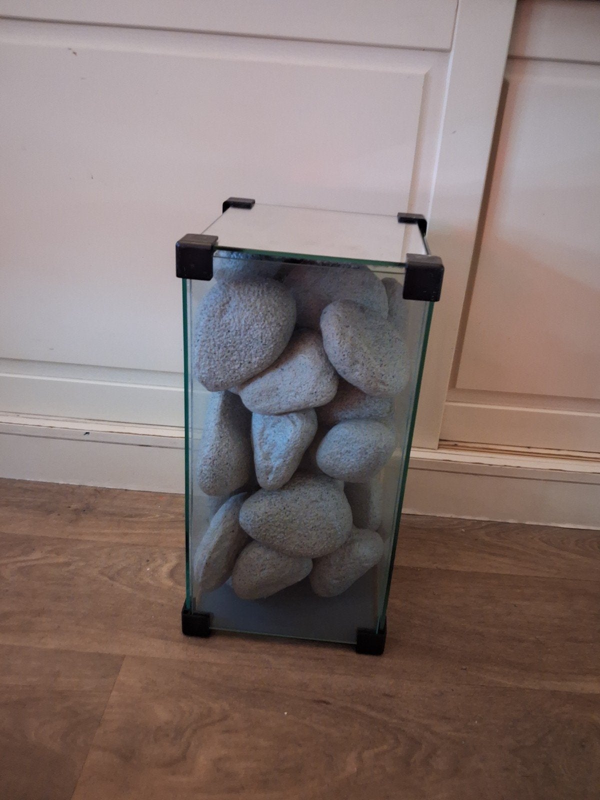 Decoratieve zuil met spiegel en sierstenen, Ophalen, Gebruikt