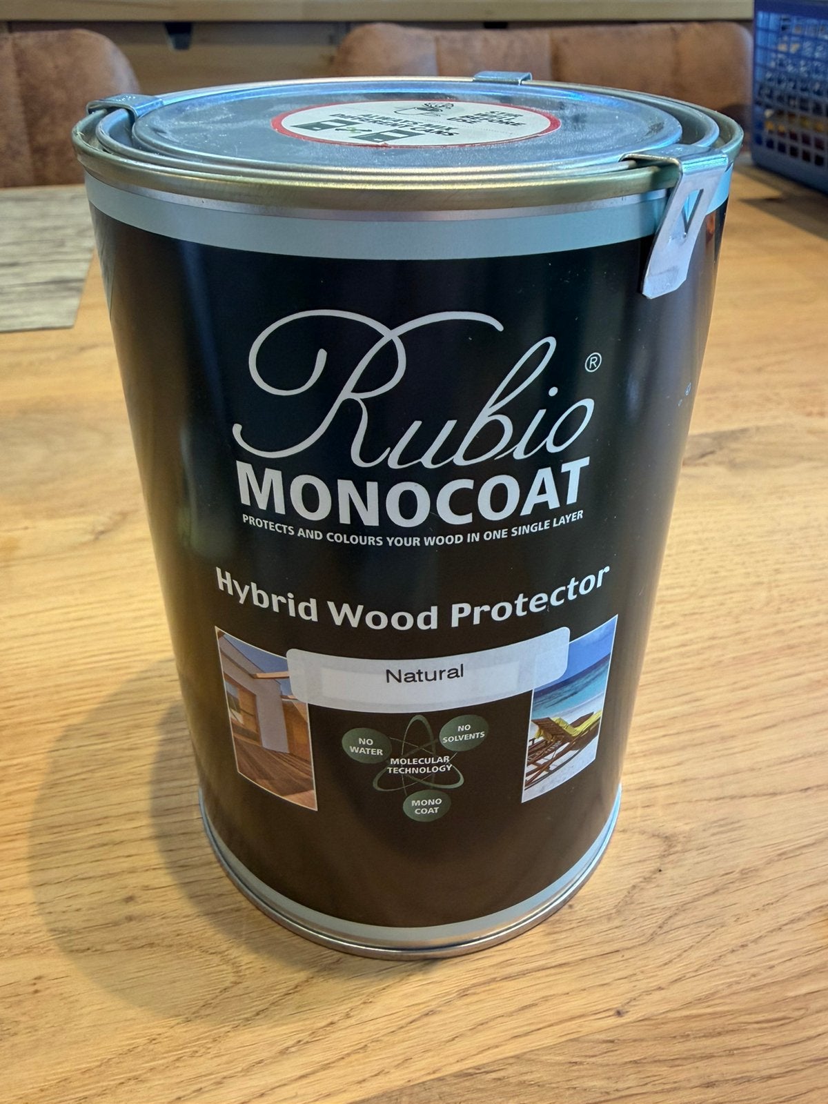 Rubio Hybrid Wood Protector Natural 1liter, Ophalen of Verzenden, Zo goed als nieuw, Wit, Beits