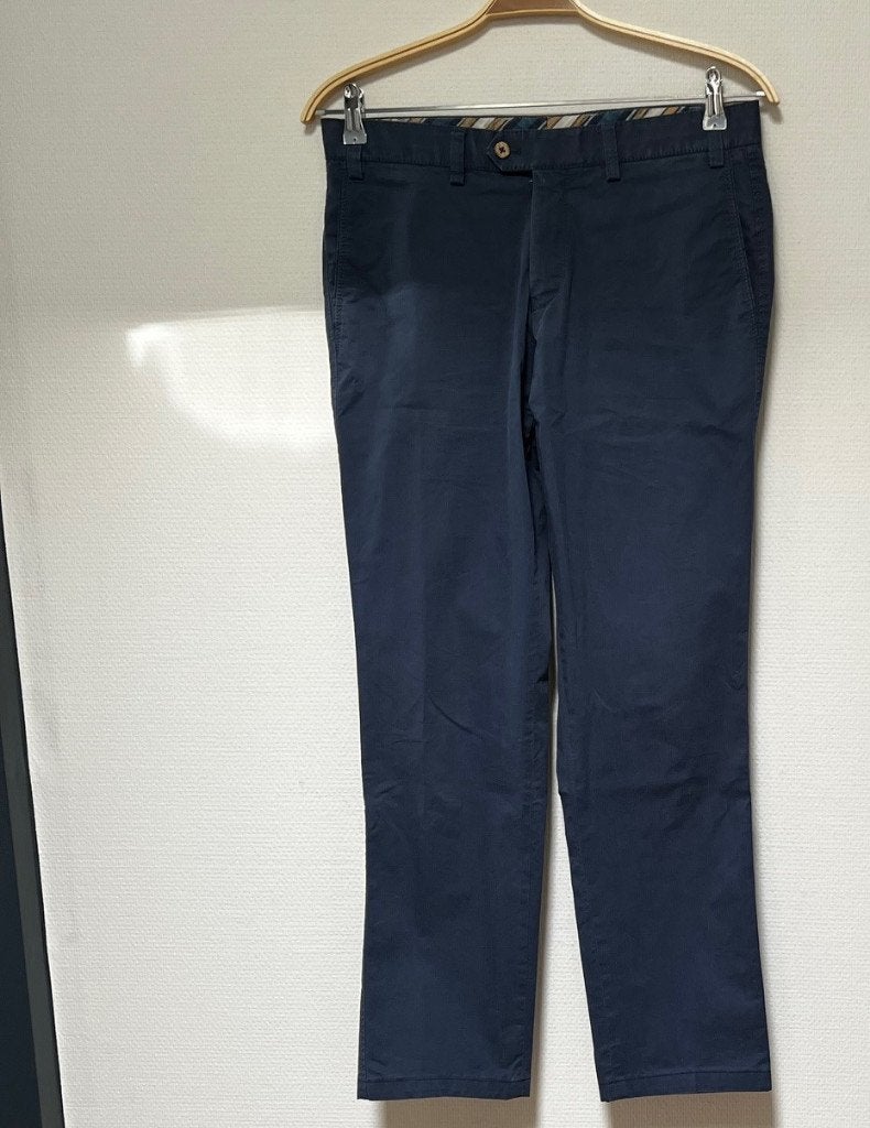 Hiltl heren broek donkerblauw maat 48, Hiltl, Ophalen of Verzenden, Zo goed als nieuw, Maat 48/50 (M)