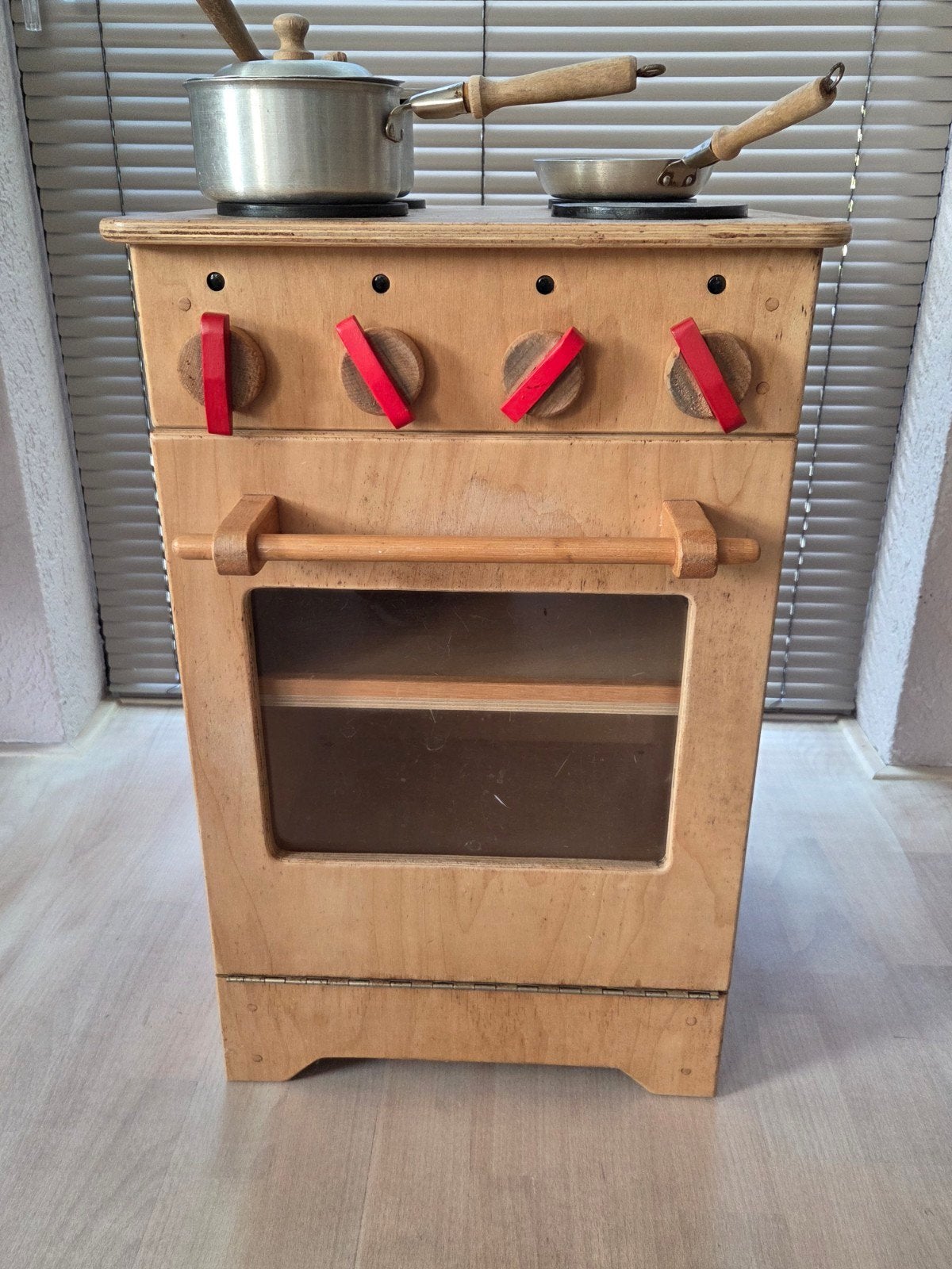 Vintage houten speelkeuken met accessoires, Ophalen, Gebruikt, Hout, Speelkeuken