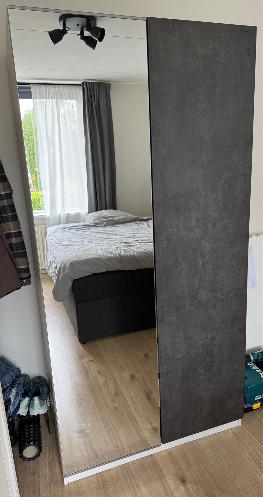 IKEA Pax deuren: Vikedal spiegeldeur & Kallviken 201cm, Ophalen, Minder dan 50 cm, Gebruikt, Glas