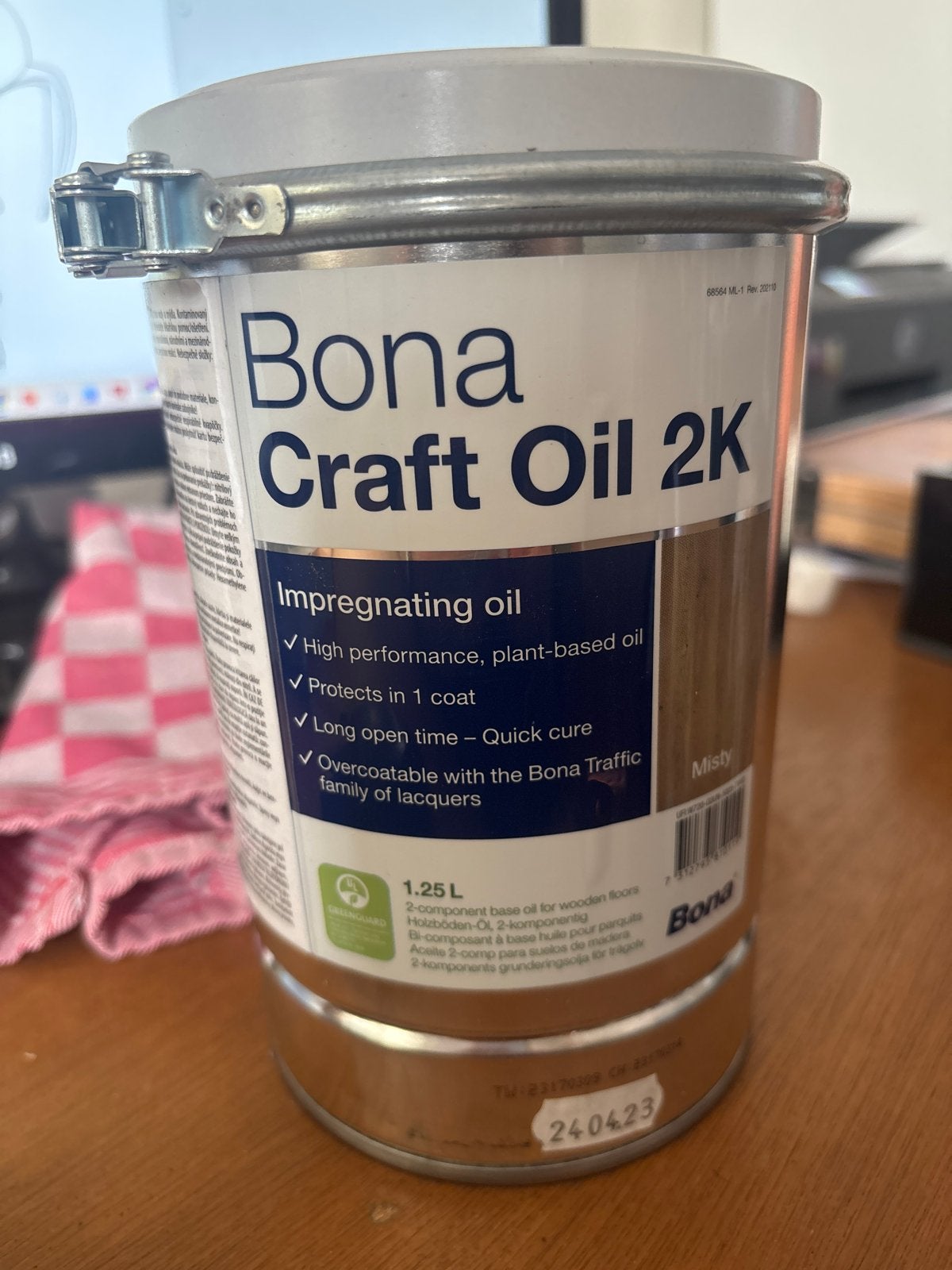 Bona Craft Oil 2K - Impregnerende Olie - Misty, Doe-het-zelf en Verbouw, Verf, Beits en Lak, Nieuw, Beits, Ophalen of Verzenden