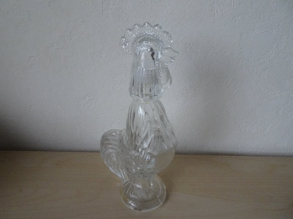 Glazen karaf/fles in de vorm van een haan, Ophalen of Verzenden