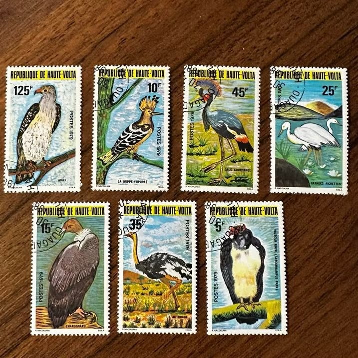 Opper-Volta 1979 - Vogels gestempeld, Ophalen of Verzenden, Overige landen, Gestempeld