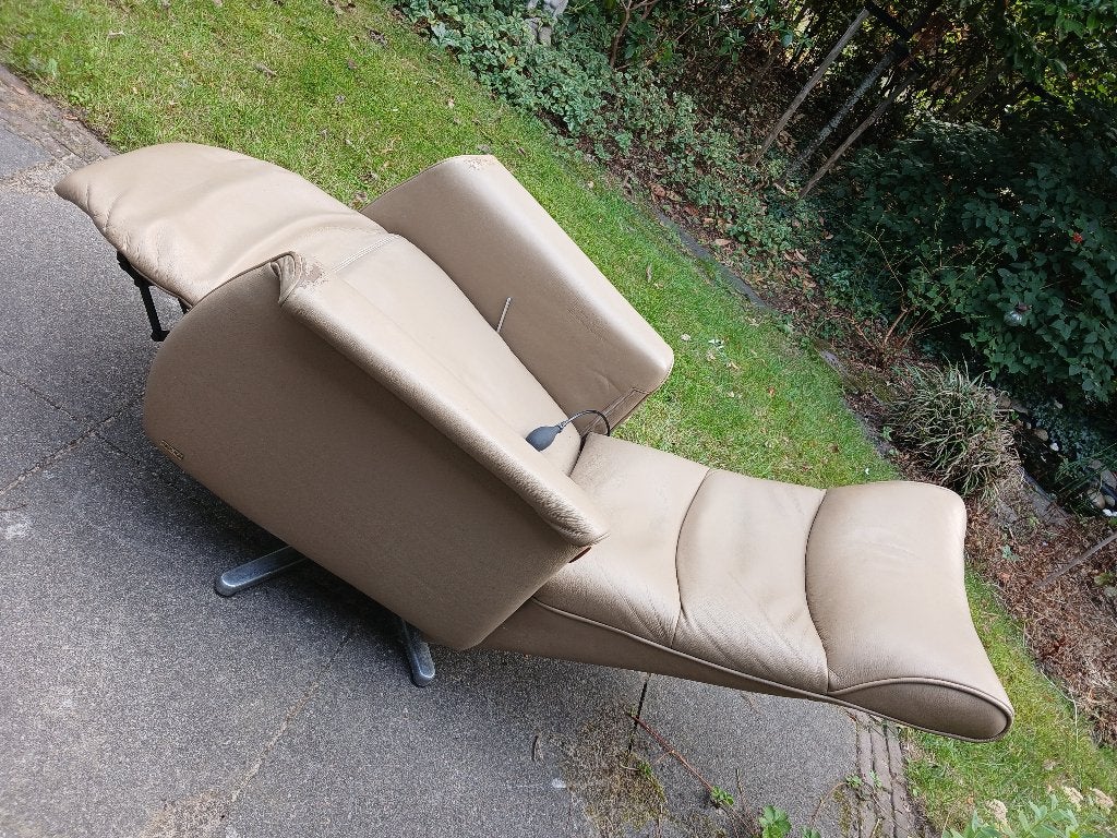 Prominent Toscane relax fauteuil relaxstoel verstelbaar leer, Gebruikt, Minder dan 75 cm, Leer, Ophalen of Verzenden