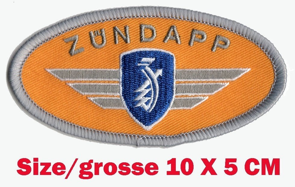 ZUNDAPP oval logo patch oranje. KS 50 100 125 517 CS GT GTS, Verzenden, Nieuw