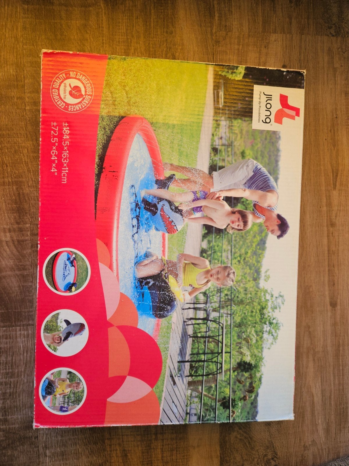 haaienvin zwembad met waterstraal, Minder dan 80 cm, Opblaaszwembad, Rond, Nieuw