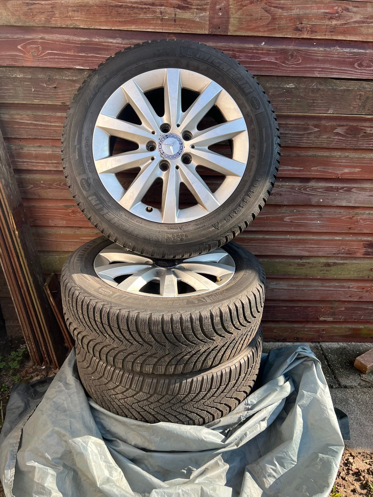 205 55 16 Mercedes velgen, Auto-onderdelen, Banden en Velgen, Ophalen, 16 inch, Banden en Velgen, 205 mm