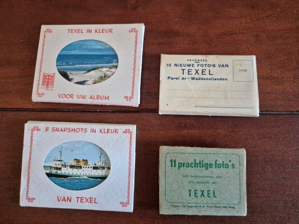 Leporello Texel - 4 stuk, Verzamelen, Ansichtkaarten | Nederland, Ophalen of Verzenden, 1980 tot heden, Ongelopen, Waddeneilanden
