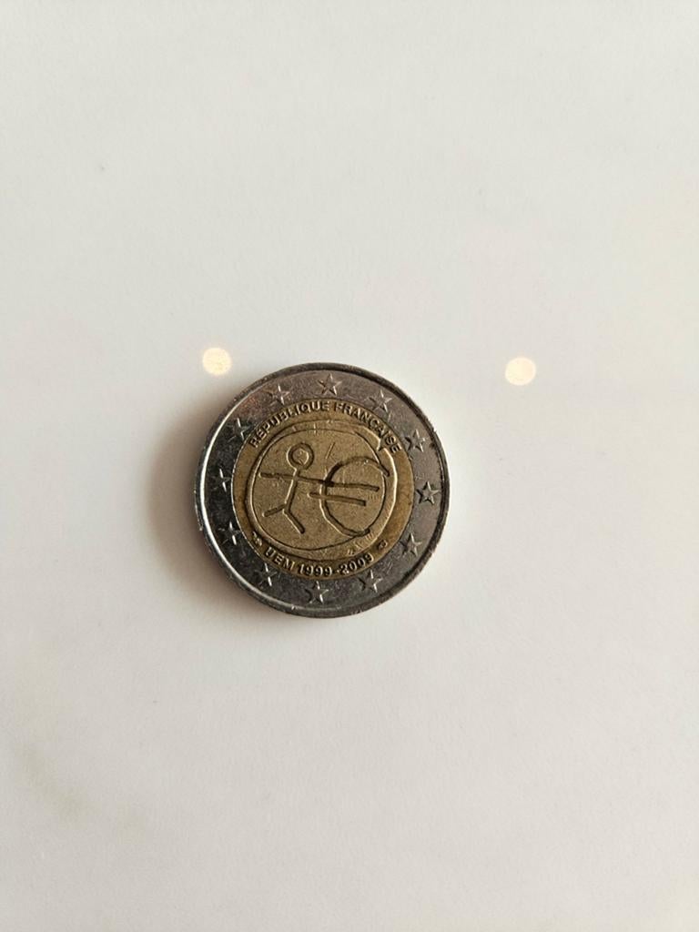 Bijzondere Franse 2 Euro munt 1999 - EMU, Ophalen of Verzenden, Frankrijk, 2 euro, Losse munt