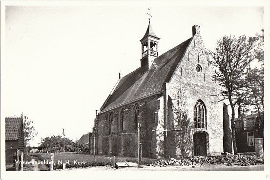 Vrouwenpolder (nabij Breezand en Serooskerke) - NH Kerk, Ophalen of Verzenden, 1960 tot 1980, Ongelopen, Zeeland