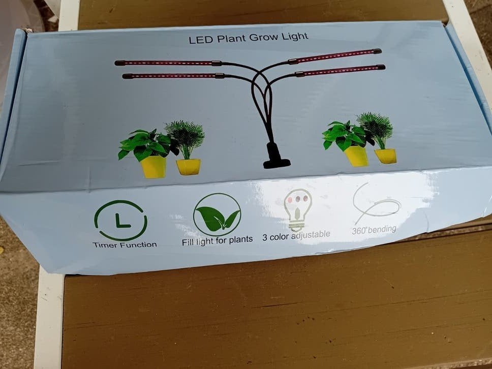 LED Groeilamp voor Planten - 4 koppen, USB, Timer, Tuin en Terras, Kweekspullen, Ophalen, Kweeklamp