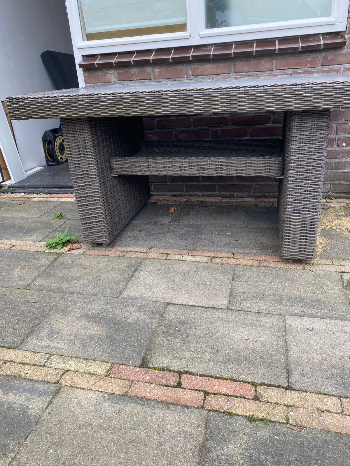 Te koop tuintafel, Ophalen, Gebruikt, Rechthoekig