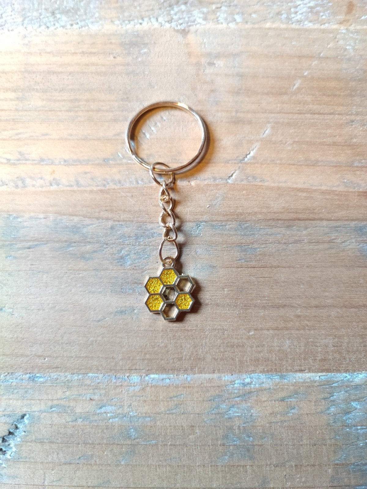 Nieuwe sleutelhanger met honingraat design, Verzenden, Nieuw, Overige typen