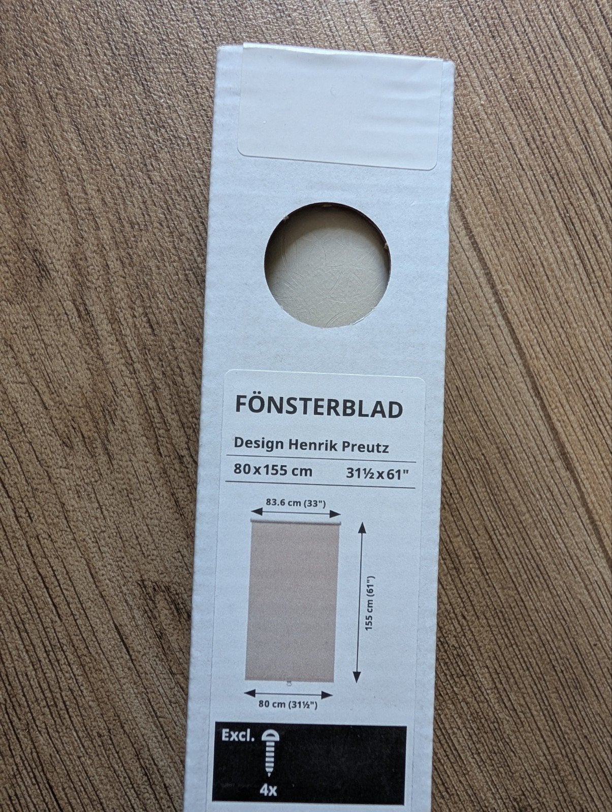 Beige rolgordijn 80x155cm nieuw, Huis en Inrichting, Stoffering | Gordijnen en Lamellen, Ophalen of Verzenden, Nieuw, Beige