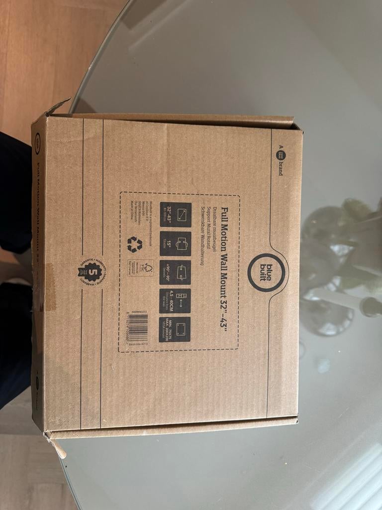 BlueBuilt Full Motion TV Muurbeugel 32-43 inch, Ophalen of Verzenden, Zo goed als nieuw