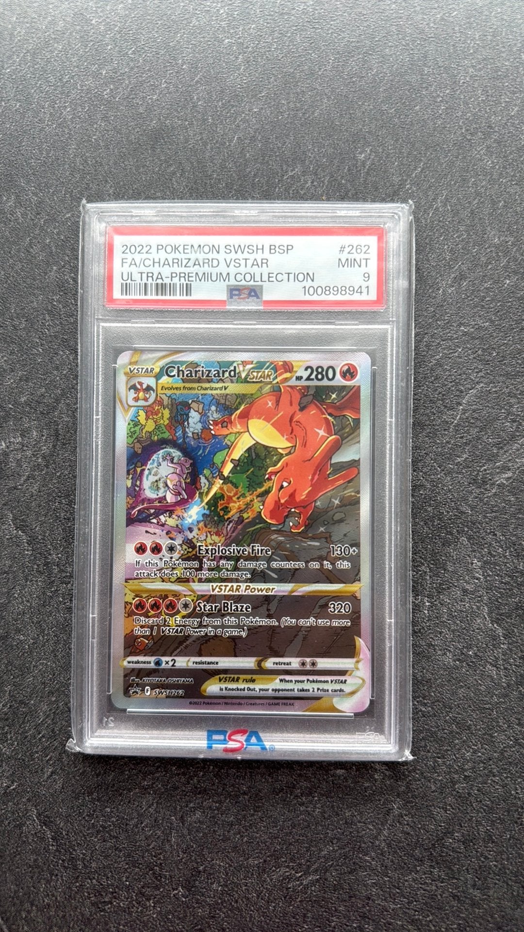 Pokemon Charizard vstar SWSH262 psa 9, Ophalen of Verzenden, Zo goed als nieuw
