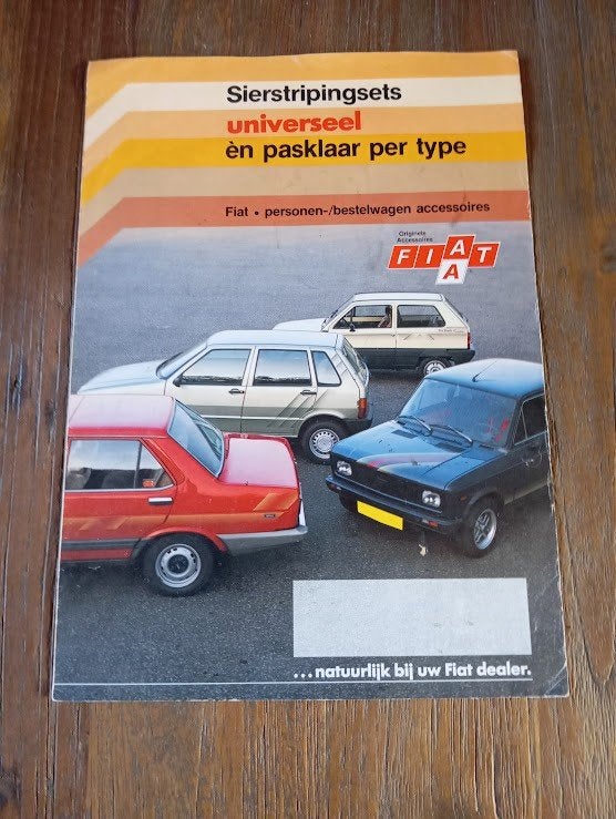 Fiat Sier striping Sets 6 / 1986 6 pag., Verzenden, Zo goed als nieuw, Overige merken
