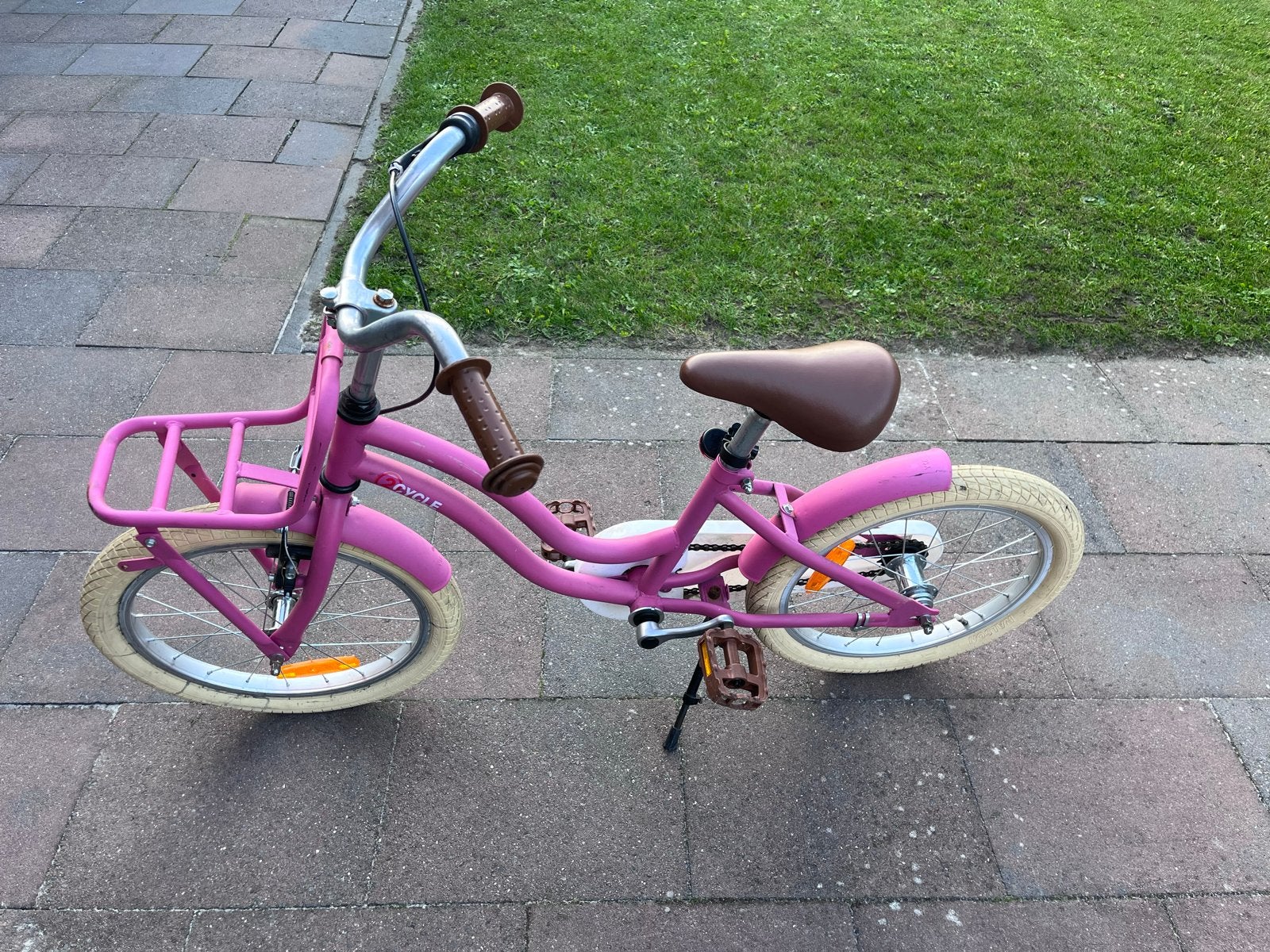 Roze kinderfiets 18 inch, Ophalen, Gebruikt, 16 tot 20 inch