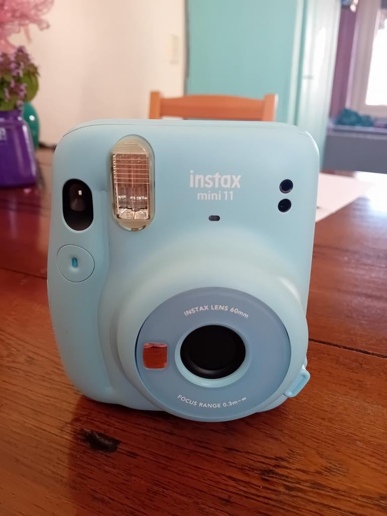 Fuijfilm blauwe polaroid camera, Ophalen of Verzenden, Zo goed als nieuw, Polaroid, Polaroid