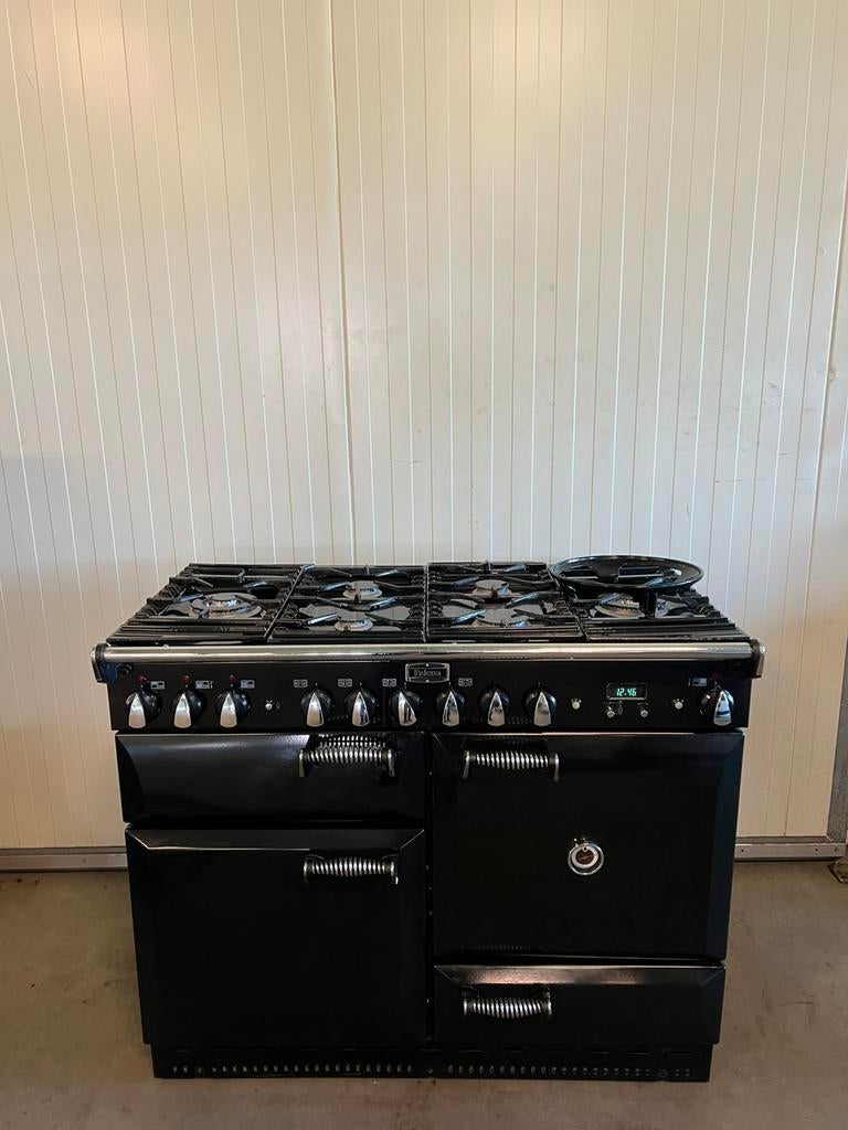 Luxe Falcon Elan fornuis zwart hoogglans met 3 ovens - 110cm, Ophalen of Verzenden