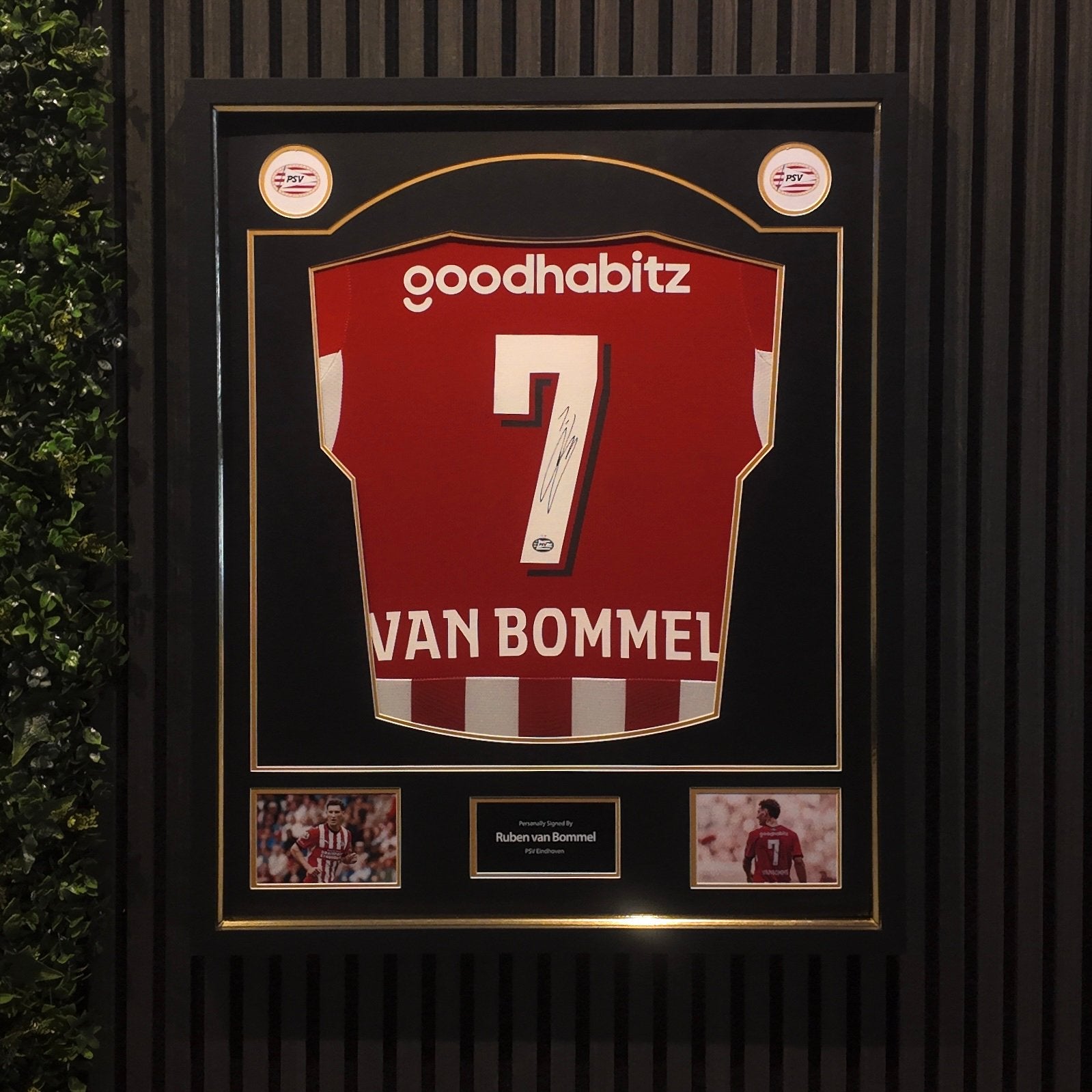 Ruben van Bommel gesigneerd shirt ingelijst PSV videobewijs, Verzenden, Nieuw