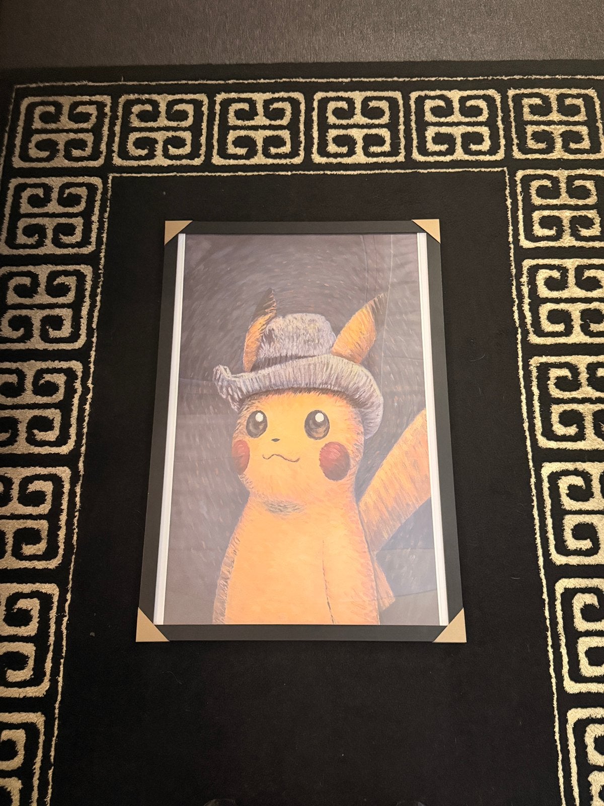 Extra Grote Pokémon Van Gogh Pikachu Canvas Ingelijst, Hobby en Vrije tijd, Verzamelkaartspellen | Pokémon, Verzenden, Nieuw