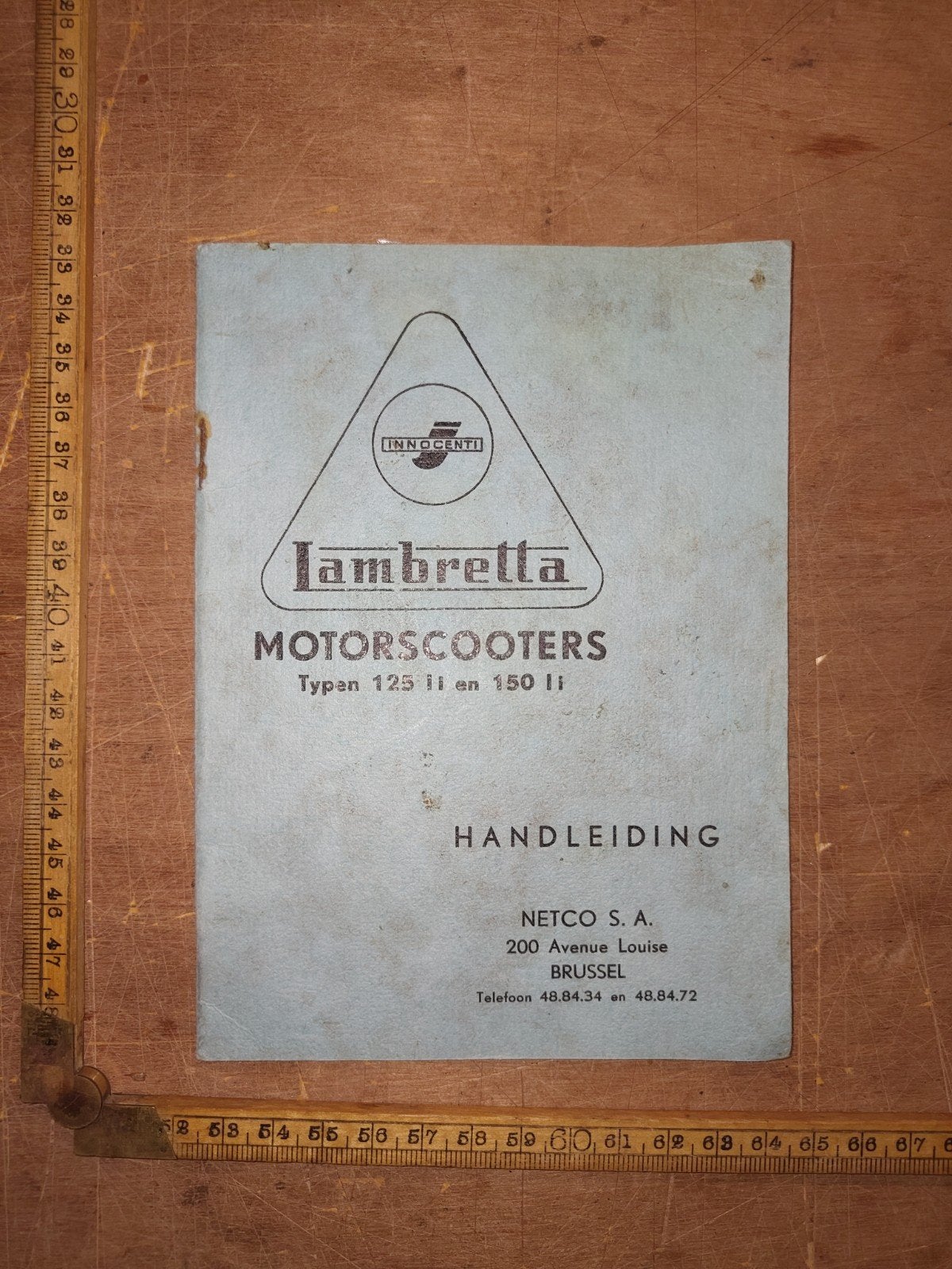 Handleiding Lambretta 125 en 150 Li   1958, Motoren, Ophalen of Verzenden, Overige merken