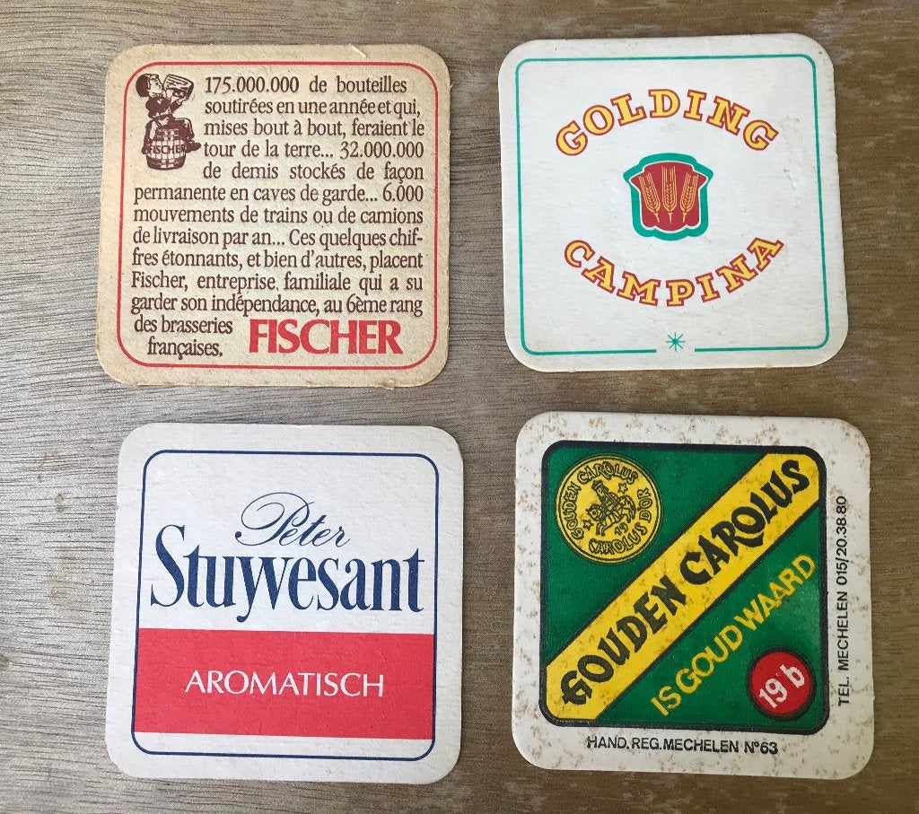 Bierviltje Fischer - Gouden Carolus - Tucher - GoldenCampina, Verzamelen, Ophalen of Verzenden, Zo goed als nieuw, Viltje(s), Overige merken