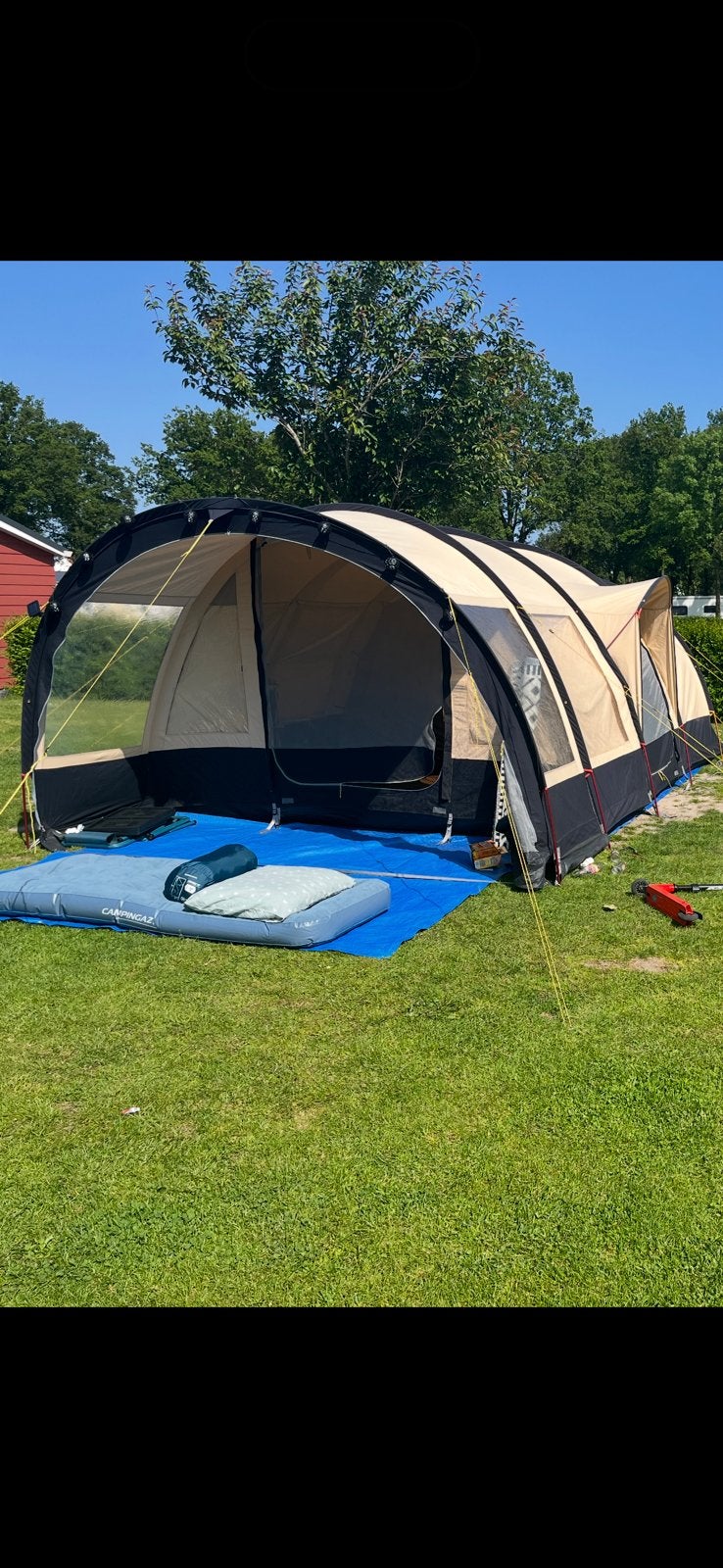 Eurotrail katoenen tunneltent, Caravans en Kamperen, Tenten, Ophalen, Gebruikt, Tot en met 5