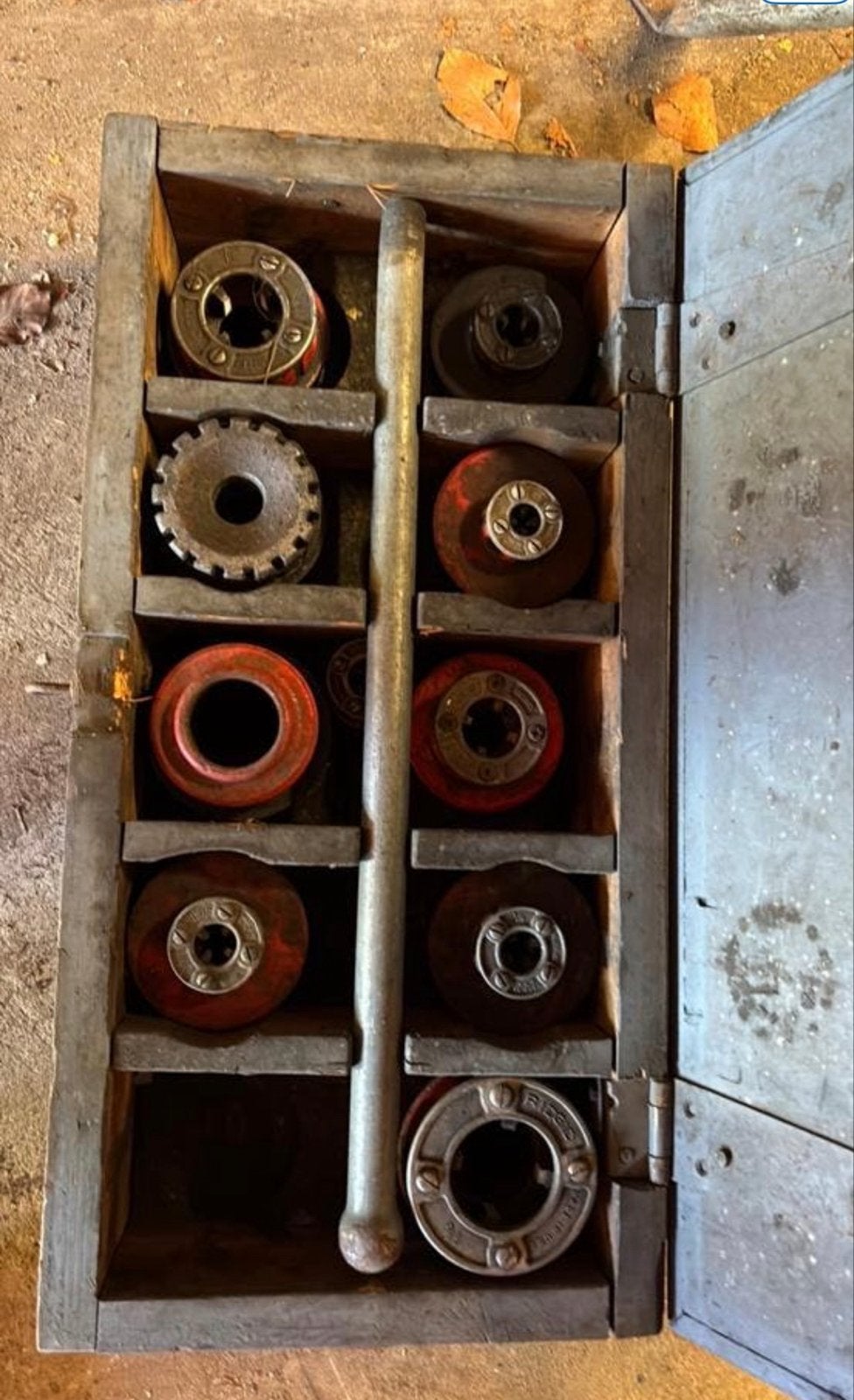 Ridgid draadsnijkoppen set  in kist, Doe-het-zelf en Verbouw, Ophalen, Gebruikt, Snijgereedschap, Ridgid