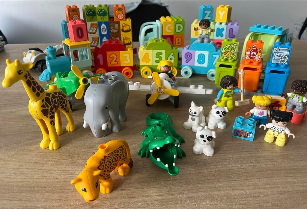 Grote collectie Lego Duplo: Dieren, Treinen, Cijfers & Lette, Kinderen en Baby's, Speelgoed | Duplo en Lego, Ophalen, Gebruikt